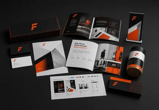 Marketing & Printing logo system preview